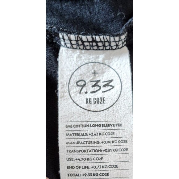 Allbirds Men's Organic Cotton Long Sleeve Tee Natural Black Size Small - Picture 3 of 8